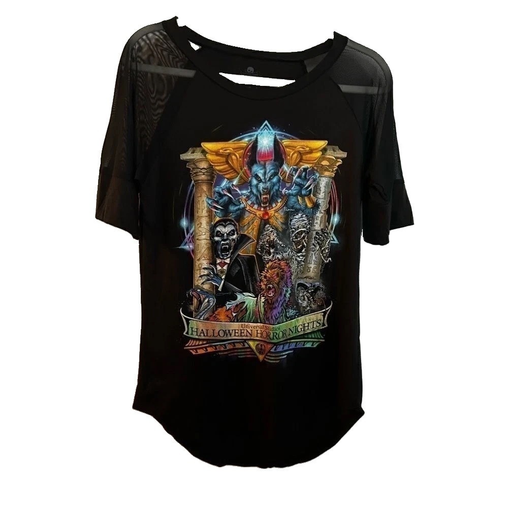 Universal Studios Shirt Womens M Black Halloween Horror Nights 2022 Graphic Tee